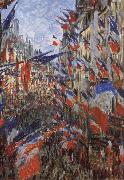 Claude Monet Rus Saint-Denis,Festivities of 30 June France oil painting artist